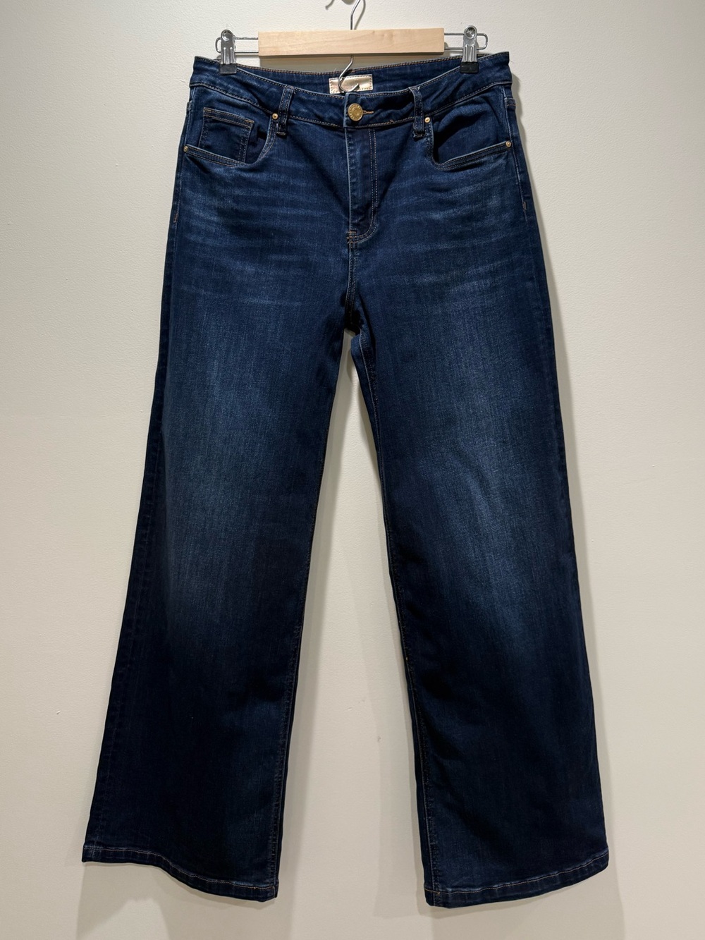 Kut From The Kloth Jean Wide Leg High Rise Dark Wash Jeans Size 8